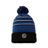 Richardson - Stripe Pom Cuffed Beanie