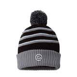 Richardson - Stripe Pom Cuffed Beanie